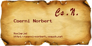 Cserni Norbert névjegykártya