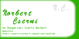 norbert cserni business card